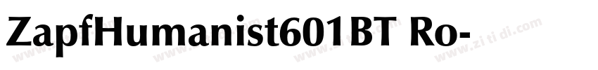 ZapfHumanist601BT Ro字体转换